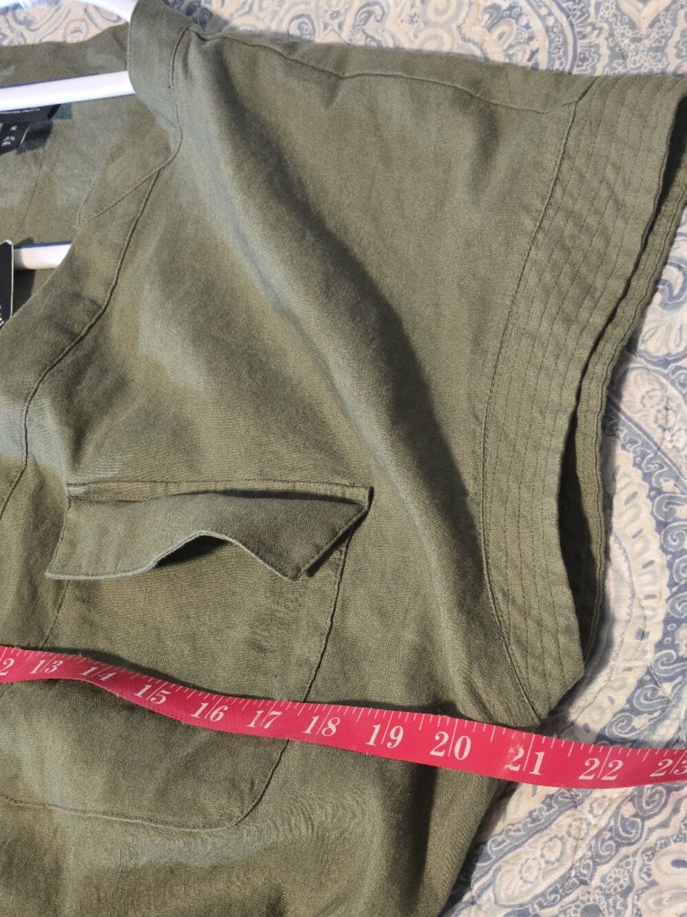 I.N.C. International Concepts Linen Blend Women's 16 Olive Safari Jumpsuit NWT - Picture 11 of 16